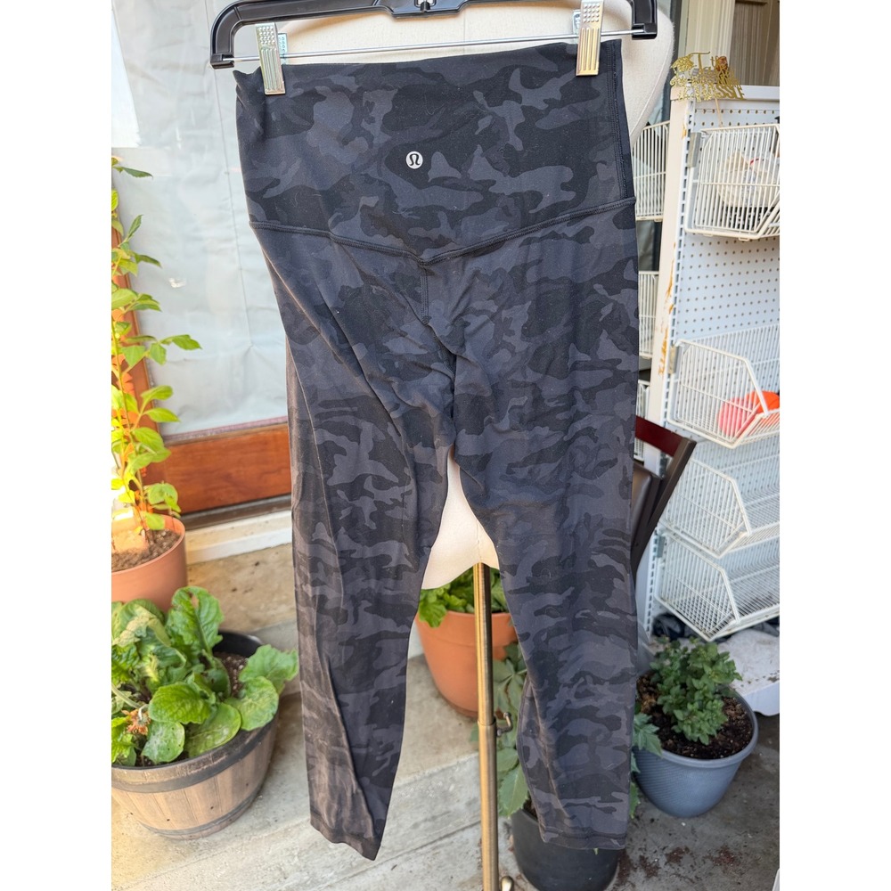 Lululemon Align High Rise 22' crop leggings 6 heritage 365 camo deep coal nulu - Picture 2 of 8